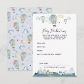 D'accompagnement Carte de prédictions pour bébé Hot Air Balloon Par (Devant / Derrière)