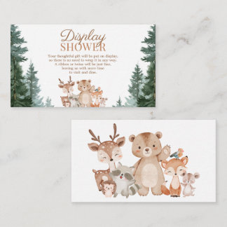 D'accompagnement Carte de Présentation de Baby Shower Animaux de Bo