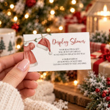 Carte de Présentation de Baby Shower de Noël