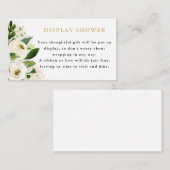 D'accompagnement Carte de Présentation de Fleurs en Or Blanc pour E (Devant / Derrière)