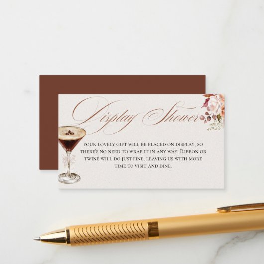 D'accompagnement Carte de Présentation de Martini Espresso pour la (Devant/Arrière en situation)