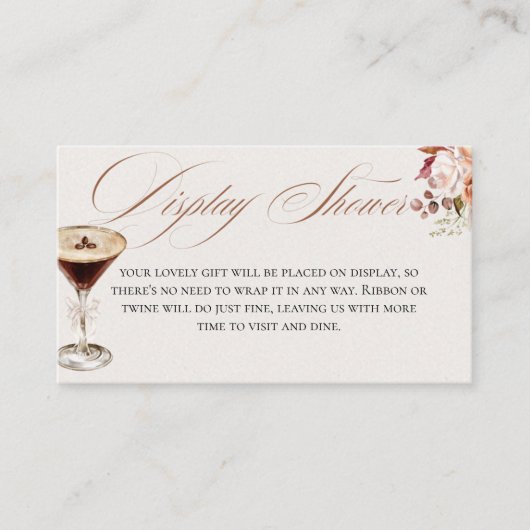 D'accompagnement Carte de Présentation de Martini Espresso pour la (Devant)