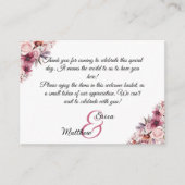 D'accompagnement Carte de Présentation du Panier de Bienvenue Fleur (Devant)