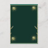 D'accompagnement Carte de présentation islamique verte et or (Dos)