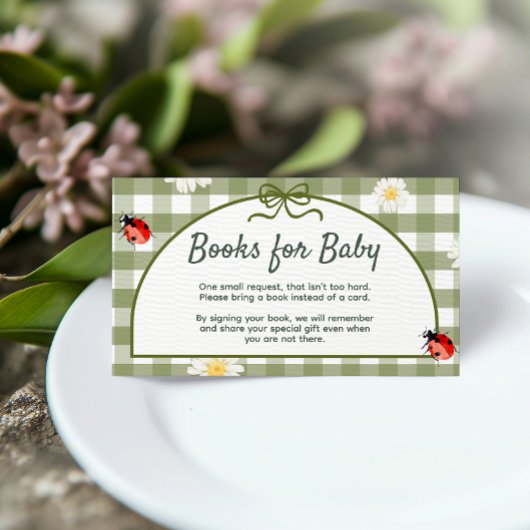 D'accompagnement Carte de présentation Love Bug Books pour bébé