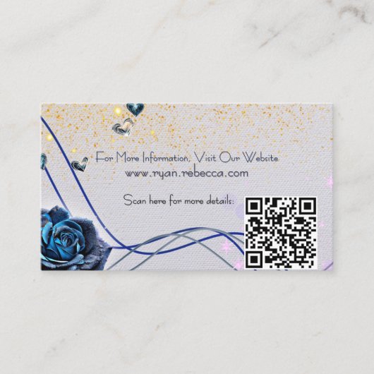 D'accompagnement Carte de présentation Navy Silver Gold avec code Q (Devant)