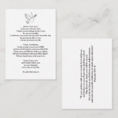 D'accompagnement Carte de prière (Devant / Derrière)