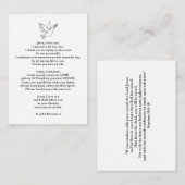 D'accompagnement Carte de prière (Devant / Derrière)