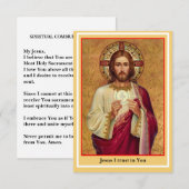 D'accompagnement Carte de prière de communion spirituelle (Devant / Derrière)