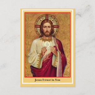 D'accompagnement Carte de prière de communion spirituelle en GRANDE