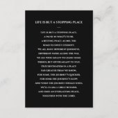 D'accompagnement Carte de prière funéraire commémorative noire avec (Dos)