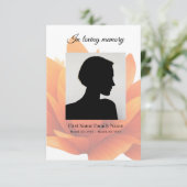 D'accompagnement Carte de prière funéraire de fleurs (Debout devant)
