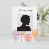 D'accompagnement Carte de prière funéraire de fleurs (Debout devant)