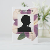 D'accompagnement Carte de prière funéraire pétunia violet (Debout devant)