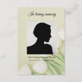 D'accompagnement Carte de prière funéraire tulipe blanche (Devant)