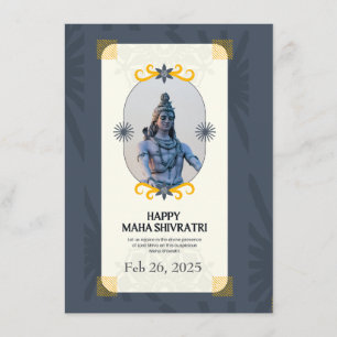 D'accompagnement Carte de prière Maha Shivaratri 2025