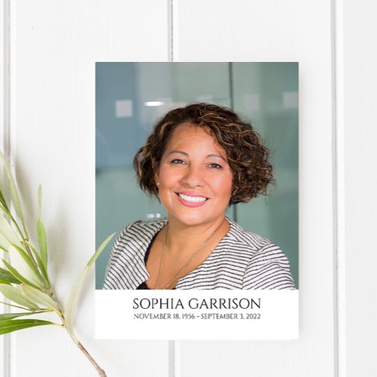 D'accompagnement Carte de prières funéraires en texte noir simple a