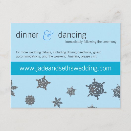 D'accompagnement carte de profil de site web de mariage flocon de n (Devant)
