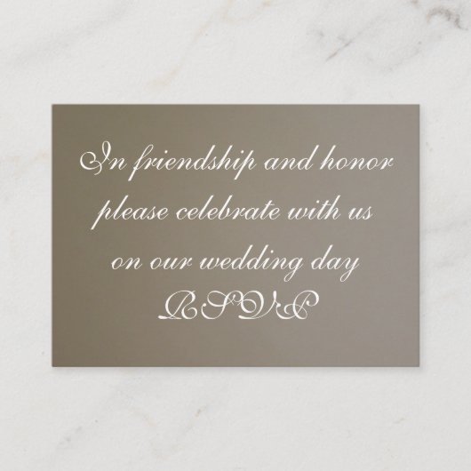 D'accompagnement Carte de profil d'invitation de mariage (Devant)