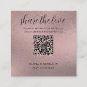 D'accompagnement Carte de QR Code Share The Love Rose Gold (Devant)