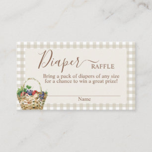 D'accompagnement Carte de rabat à couches de Baby shower cultivée l