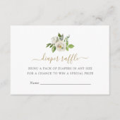 D'accompagnement Carte de rabat Baby shower à couches dorées (Devant)