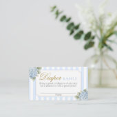 D'accompagnement Carte de rabat Baby shower Blue Hydrangea (Debout devant)