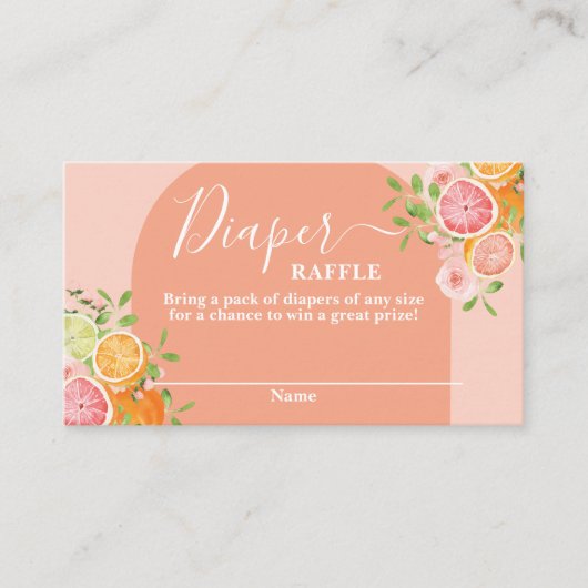 D'accompagnement Carte de rabat Baby shower Citrus (Devant)