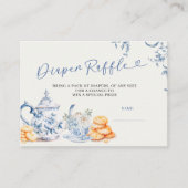 D'accompagnement Carte de rabat Baby shower de couches Blue Chinois (Devant)