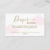 D'accompagnement Carte de rabat baby shower nuage rose (Devant)
