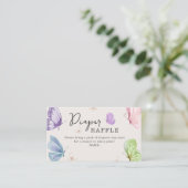 D'accompagnement Carte de rabat Baby shower Papillon Boho (Debout devant)