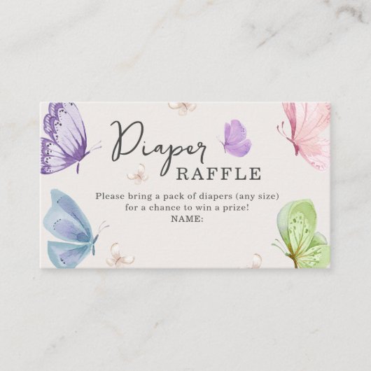 D'accompagnement Carte de rabat Baby shower Papillon Boho (Devant)