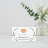 D'accompagnement Carte de rabat Citrouille Baby shower vert automne (Debout devant)