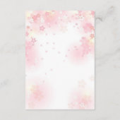 D'accompagnement Carte de rabat de Baby shower de bois pour fille (Dos)