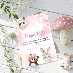 D'accompagnement Carte de rabat de Baby shower de bois pour fille