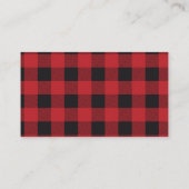 D'accompagnement Carte de rabat de Baby shower de Buffalo Plaid (Dos)