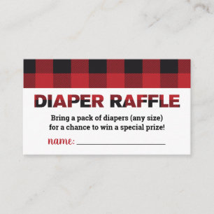 D'accompagnement Carte de rabat de Baby shower de Buffalo Plaid