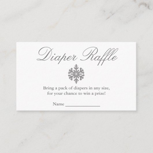 D'accompagnement Carte de rabat de Baby shower de couches de neige  (Devant)