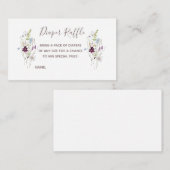 D'accompagnement Carte de rabat fleur sauvage, carte de boîtier (Devant / Derrière)