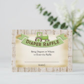 D'accompagnement Carte de rabat pour bébé bébé bébé tracteur vert (Debout devant)