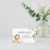 D'accompagnement Carte de rabat pour bébé Lion vert, (Debout devant)