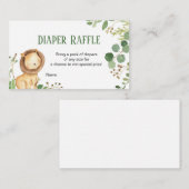 D'accompagnement Carte de rabat pour bébé Lion vert, (Devant / Derrière)