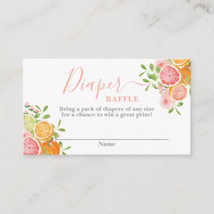 D'accompagnement Carte de rabat pour fille Baby shower d'agrumes