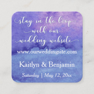 D'accompagnement Carte de rappel de site web de mariage à l'aquarel