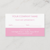 D'accompagnement Carte de rappel rose (Devant)