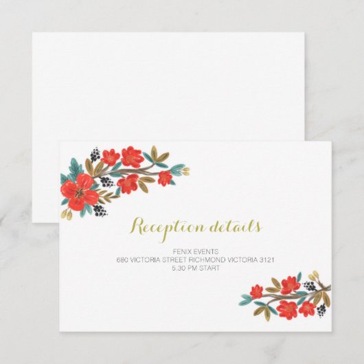 D'accompagnement Carte de réception (Devant / Derrière)