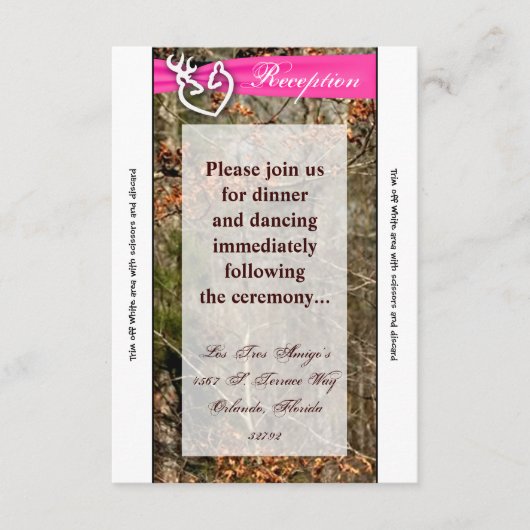 D'accompagnement Carte de réception 3,5x7 Couple de cerfs Biche Cer (Devant)