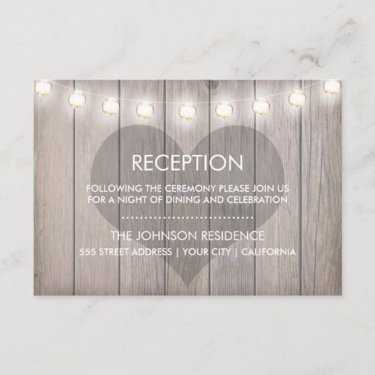 D'accompagnement Carte de réception à cœur taché (Devant)