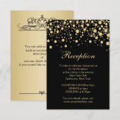 D'accompagnement Carte de réception à confettis à effet doré (Devant / Derrière)