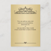 D'accompagnement Carte de réception à confettis à effet doré (Dos)